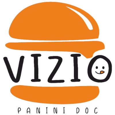 Il logo a forma di hamburger della nuova paninoteca Vizio