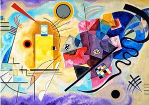 Quadro “Giallo, rosso, blu” di Kandinsky che ha ispirato i gioielli artigianali di Maison Baleani