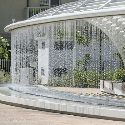 La fontana del nuovo lungomare Goethe