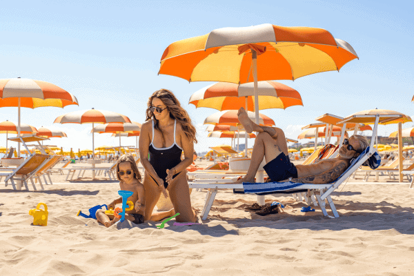 La spiaggia di Riccione